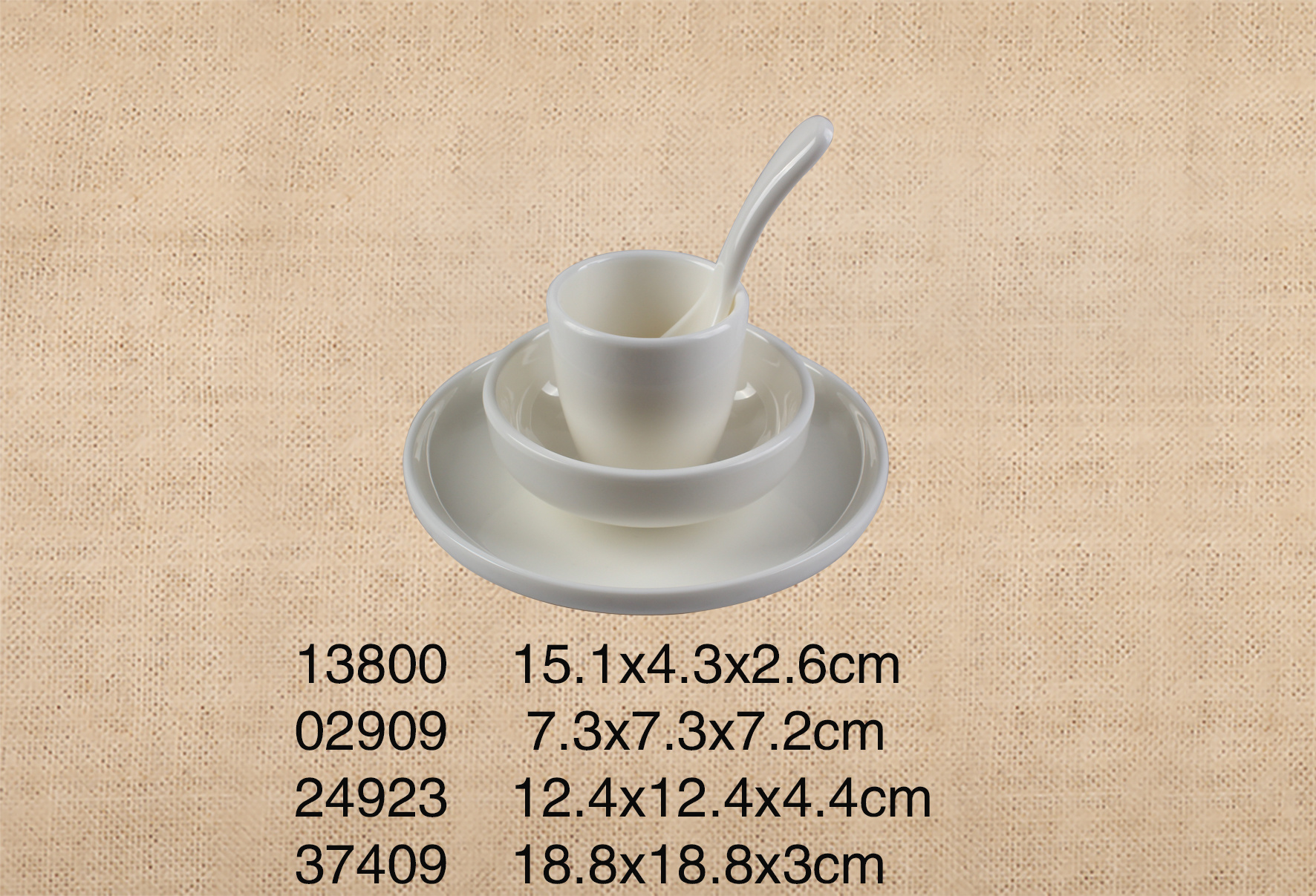 汤勺+2.9寸杯子+4.9寸小碗+7.4寸圆盘