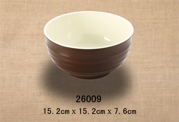 6寸螺纹碗（双色咖啡和米黄）
