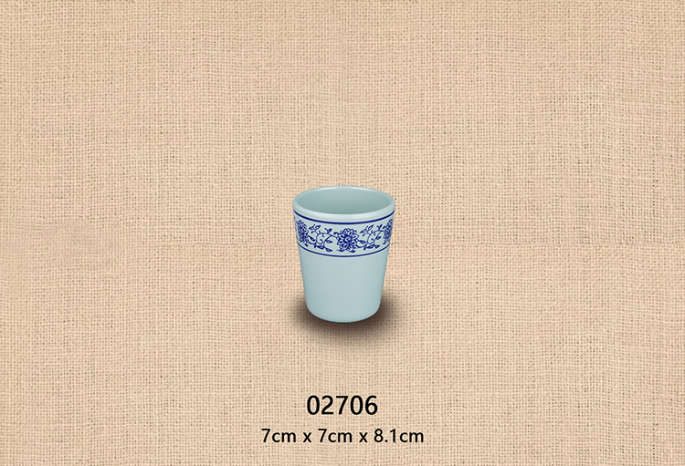 2.7寸无耳杯( 灰绿青花瓷）