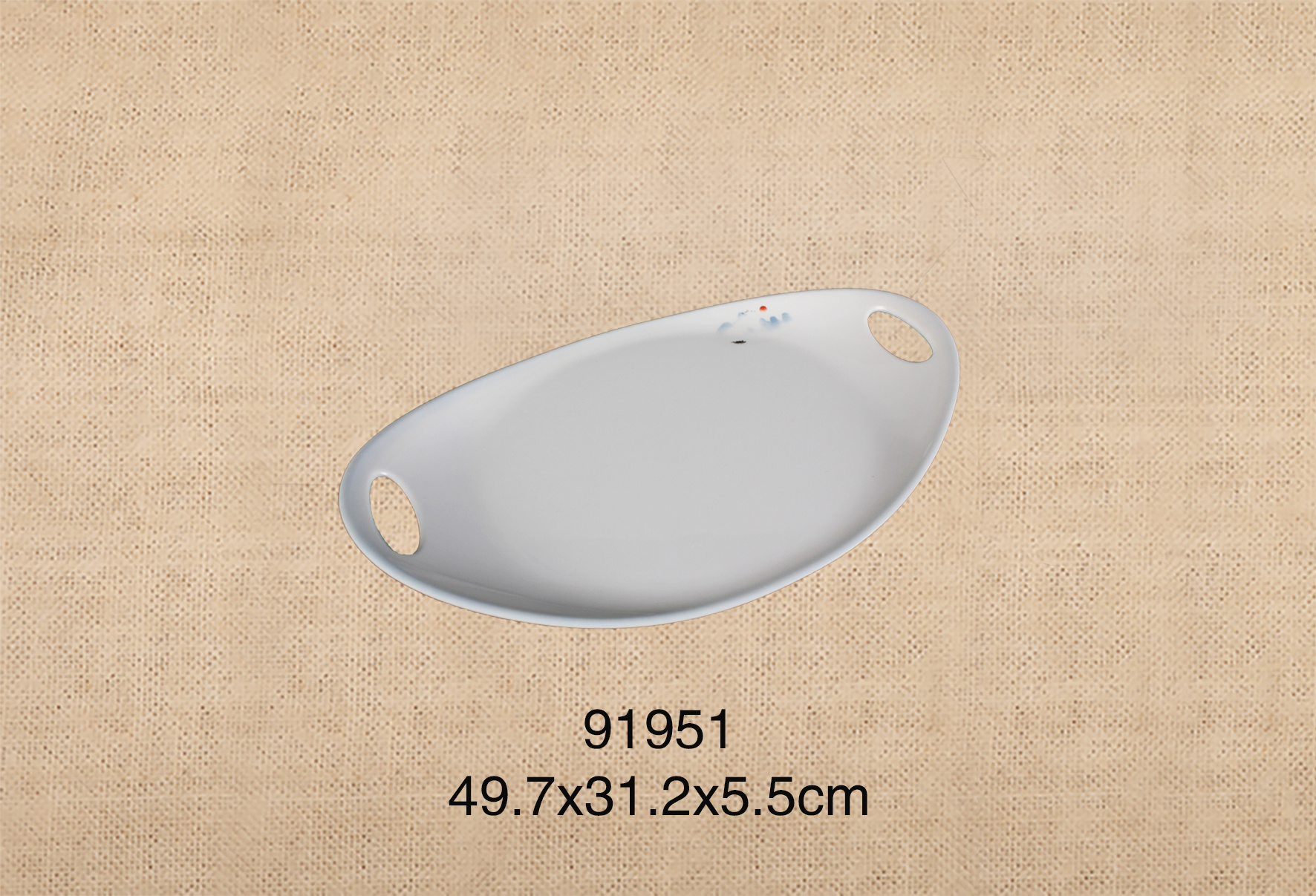 91951   19.5寸异型带孔船形盘
