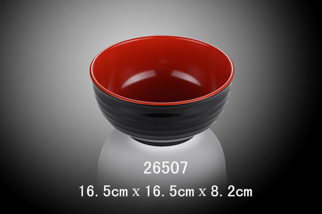 6.5寸螺纹碗（双色红和黑）