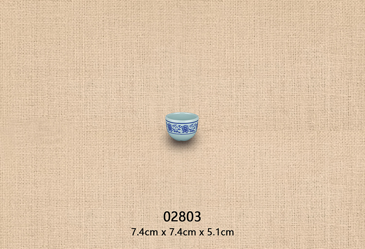 茶杯( 灰绿青花瓷）