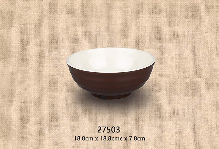 7.5寸螺纹碗（双色咖啡和米黄）
