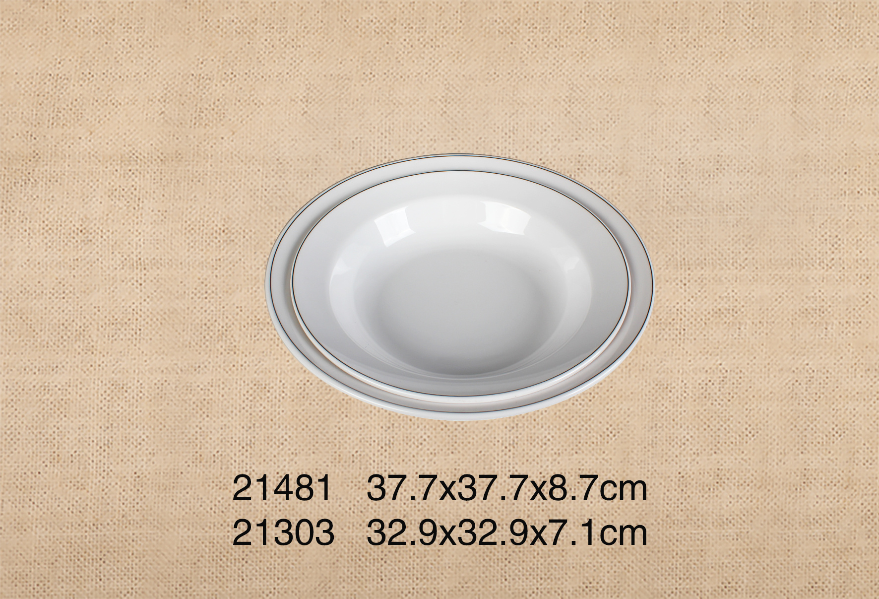 21481+21303  14.8寸宽边圆碗 + 13寸宽边圆碗