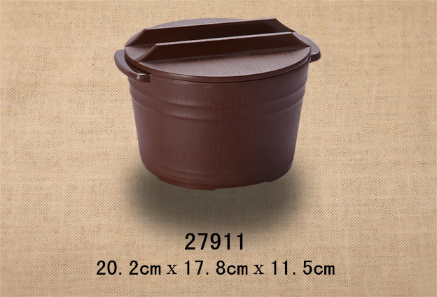 7.9寸木纹汤盅-身（磨砂）