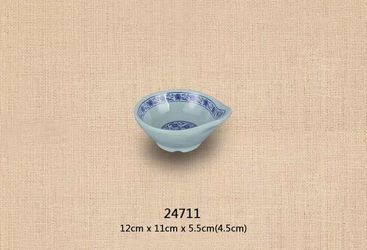 4.7寸单耳碗( 灰绿青花瓷）