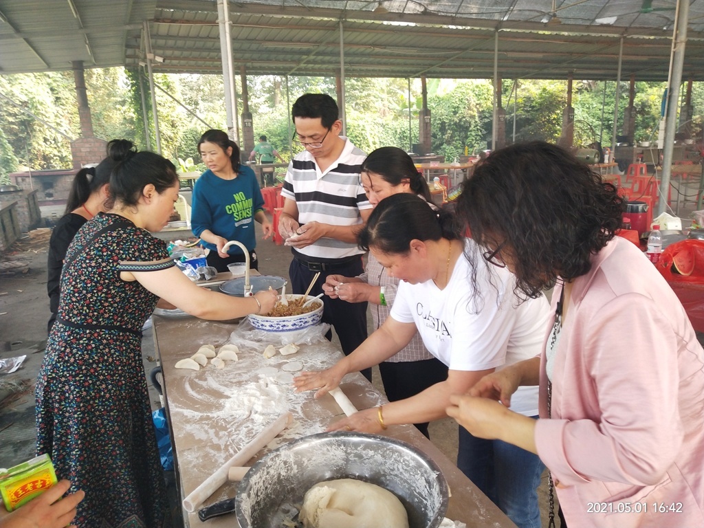 On May 1, 2021, company employees participated in a barbecue group building activity together