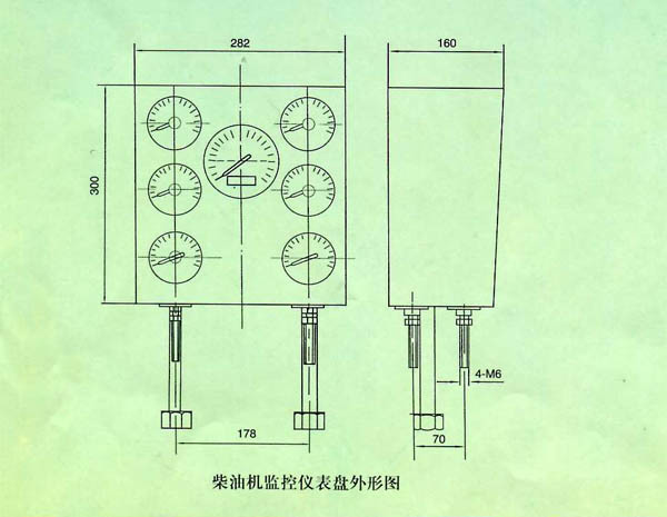 柴油機監(jiān)控儀表盤