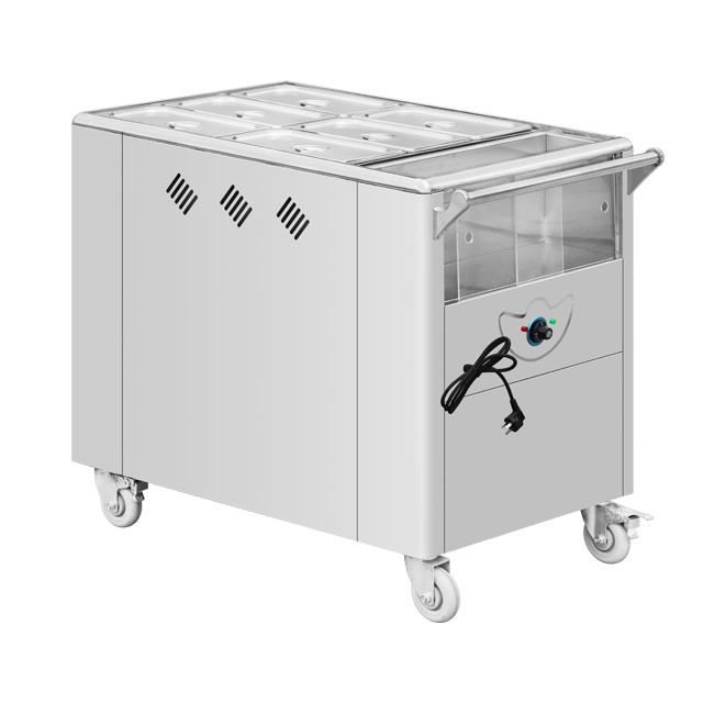 Electric 8 Pan Snack Warmer Trolley BN-A11-8E