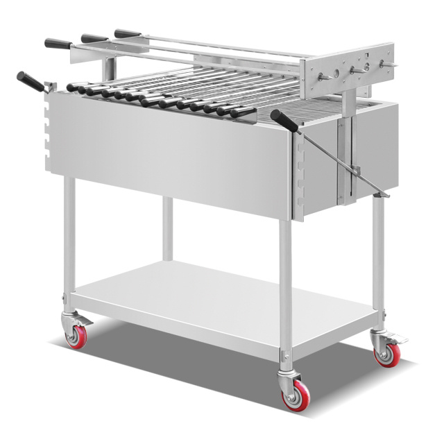 Stainless Steel Rotating Charcoal BBQ Grill EB-W59A