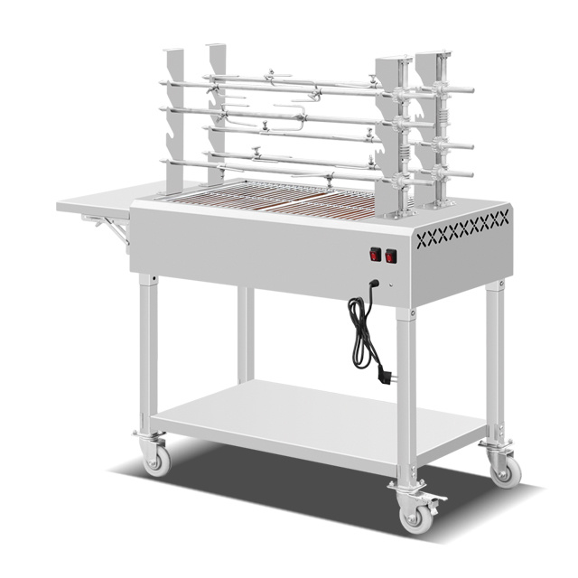 Stainless Steel Rotating Charcoal BBQ Grill EB-W77