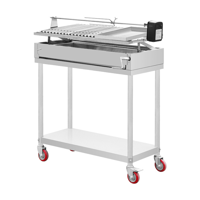 Stainless Steel Rotating Charcoal BBQ Grill EB-W35