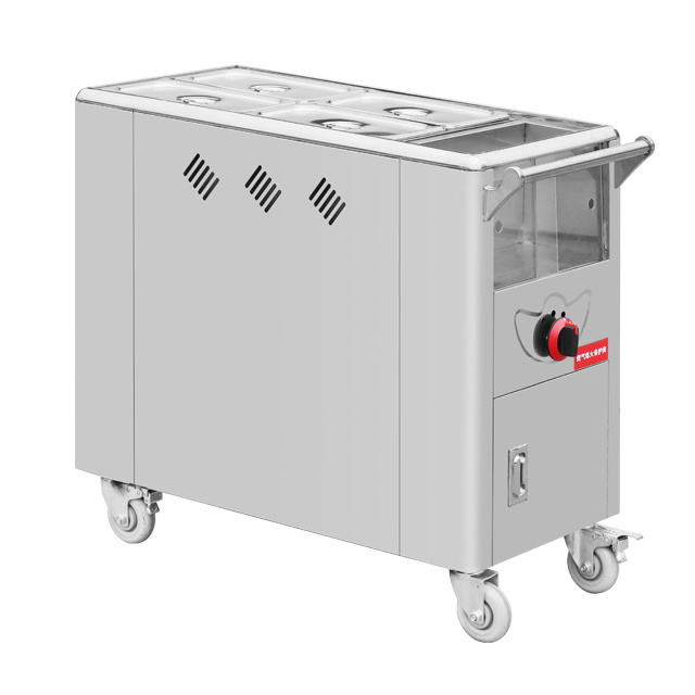 Gas 4 Pan Snack Warmer Trolley BN-A11-4G