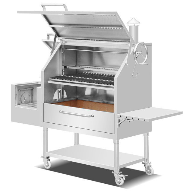 Stainless Steel Rotating Charcoal BBQ Grill EB-W90