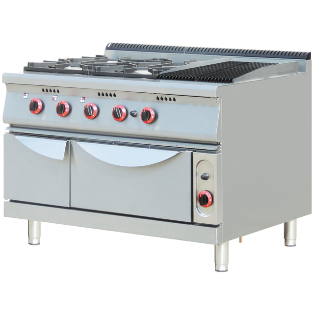 4 Burners Gas Range With Lava Rock Grill & Oven BN-G812