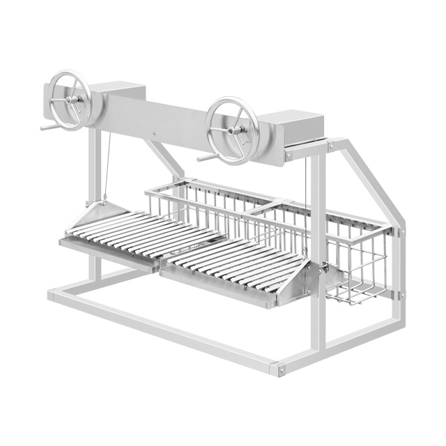 Stainless Steel Rotating Charcoal BBQ Grill EB-W80