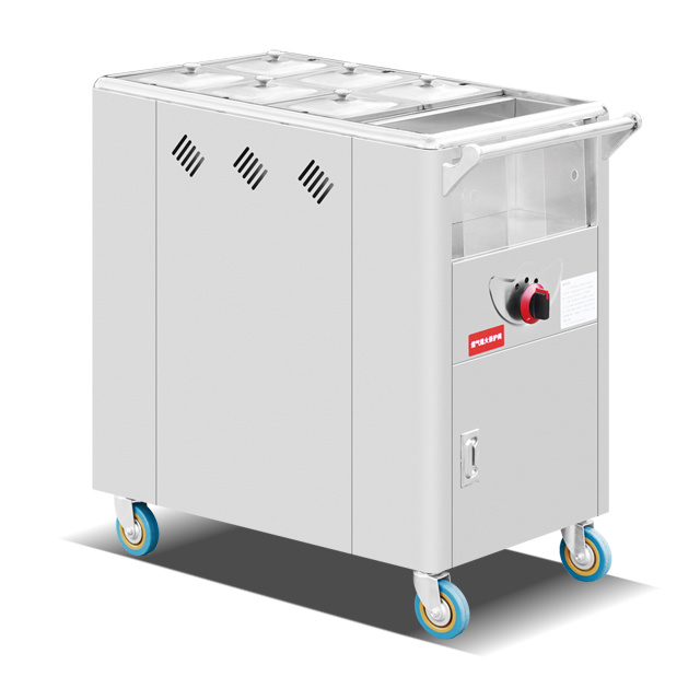 Gas 6 Pan Porridge Trolley BN-A15-6G