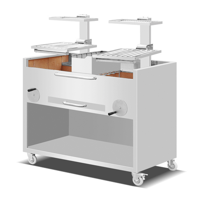 Stainless Steel Rotating Charcoal BBQ Grill EB-W74