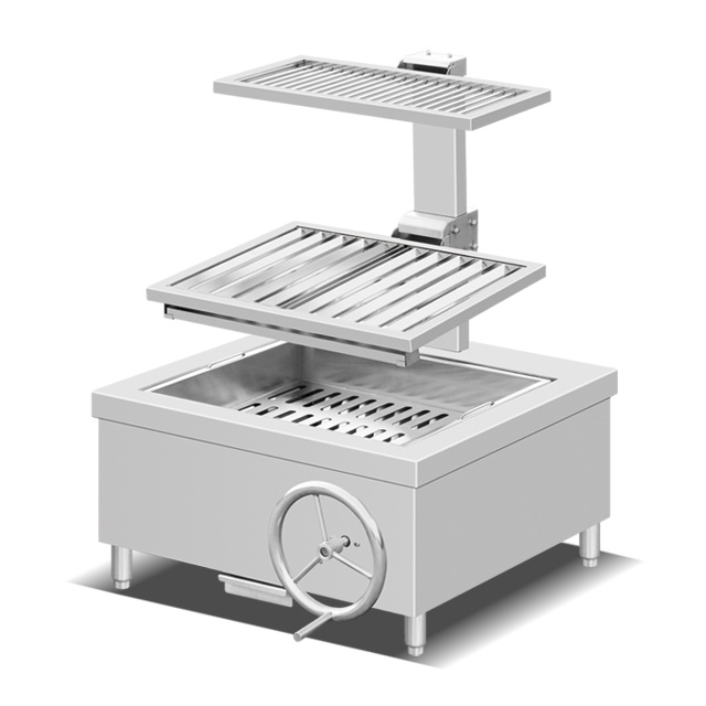 Stainless Steel Rotating Charcoal BBQ Grill EB-W76