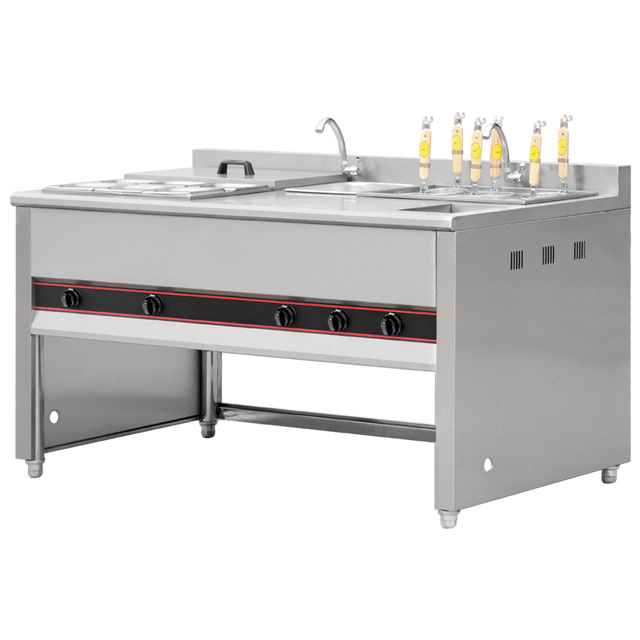 Gas Convection Pasta Cooker With Bain Marie & Sink BN-6HX.R-2
