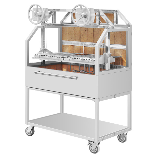 Stainless Steel Rotating lifting Charcoal BBQ Grill EB-W45