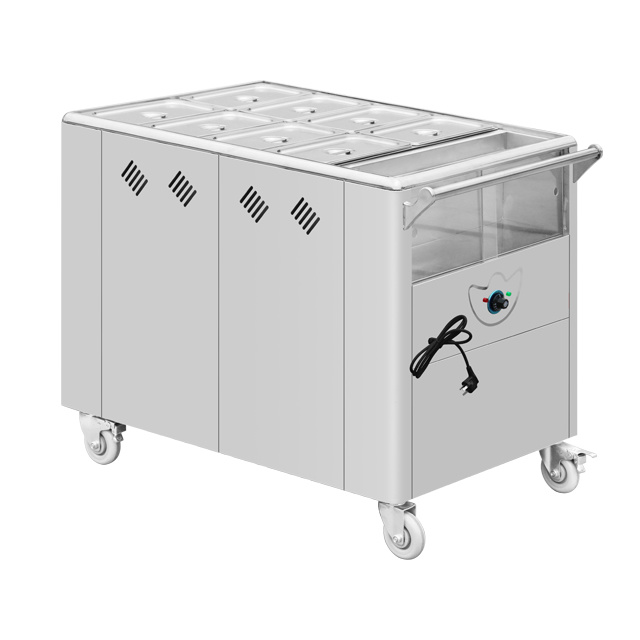 Electric 6 Pan Snack Warmer Trolley BN-A11-6E