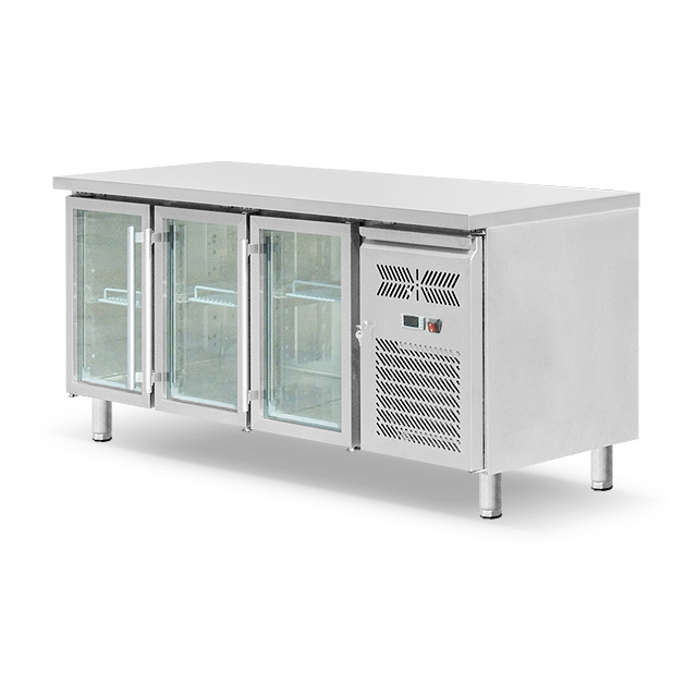 Refrigeration Equipment Commercial Stainless Steel Under Counter Refrigerator Freezer Fridge BN-CC18R3G