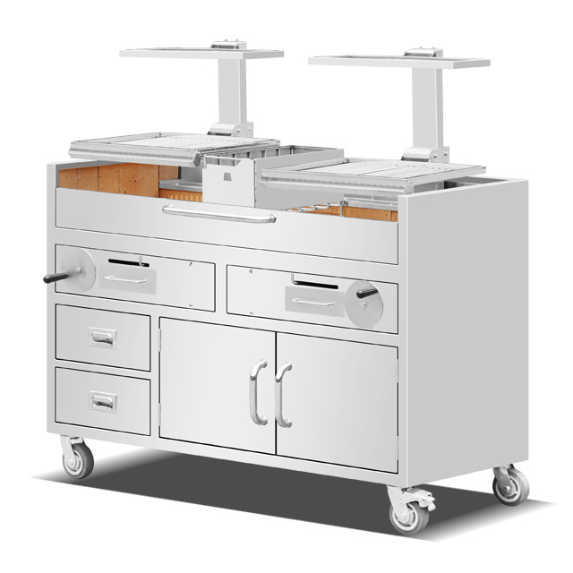 Stainless Steel Rotating Charcoal BBQ Grill EB-W91