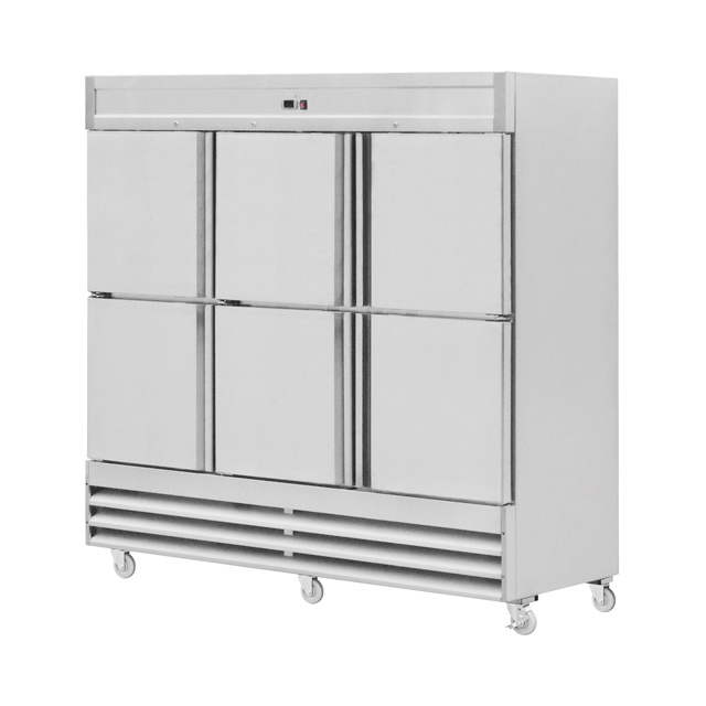 Refrigeration Equipment Commercial Stainless Steel 6 Doors Upright Refrigerator Freezer Fridge BN-UC72R6H