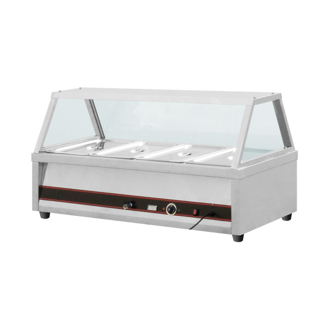 stainless steel glass food warmer display showcase BN-B21-1