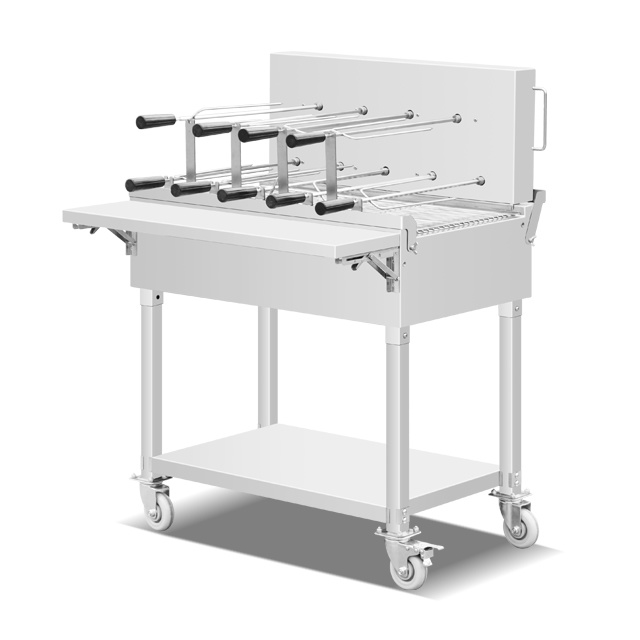 Stainless Steel Rotating Charcoal BBQ Grill EB-W86
