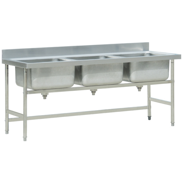 Triple Sink Bench(Mould Made Top & Bowl) BN-S44