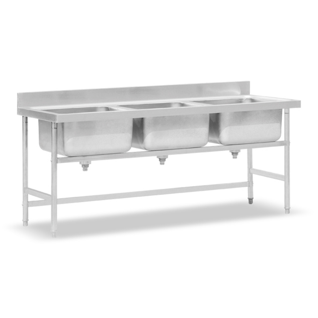 Triple Sink Bench(Mould Made Top & Bowl) BN-S44