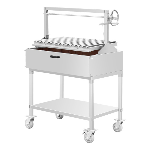 stainless steel lifting charcoal bbq grill EB-W17-A