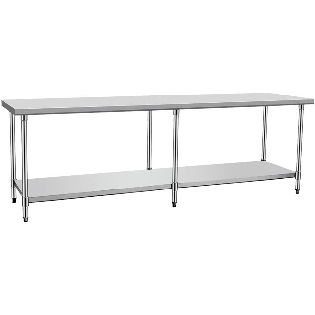 Wholesale 200KGS Loading Capacity Working Table Bench 6 Feet Length  Stainless Steel Worktable With Under Shelf