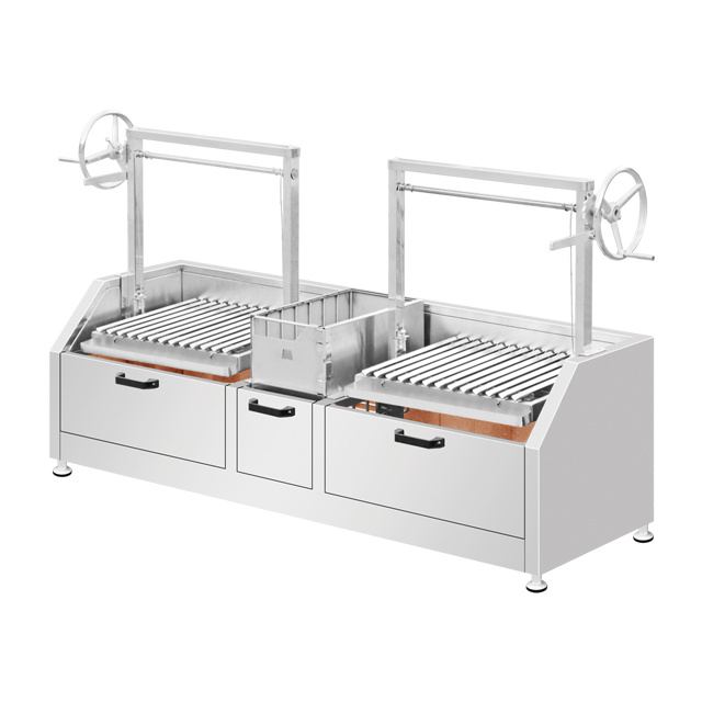 Stainless Steel lifting Charcoal BBQ Grill EB-W60
