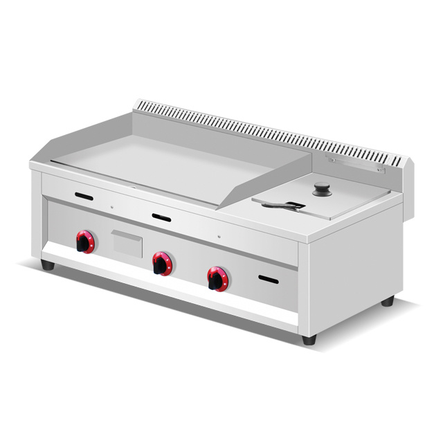 Counter Gas Griddle and Fryer Machine BN-728