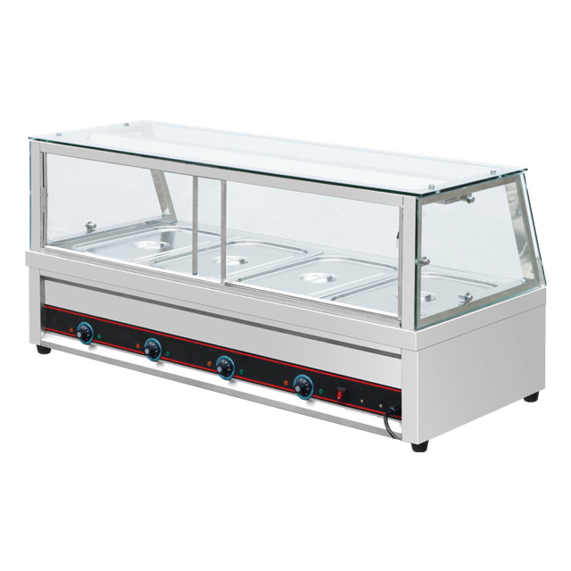 stainless steel glass food warmer display showcase BN-B36-4