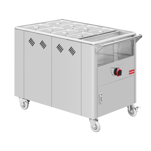 Gas 6 Pan Snack Warmer Trolley BN-A11-6G