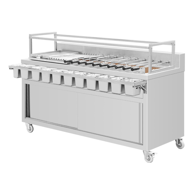 Stainless Steel Rotating Charcoal BBQ Grill EB-W52