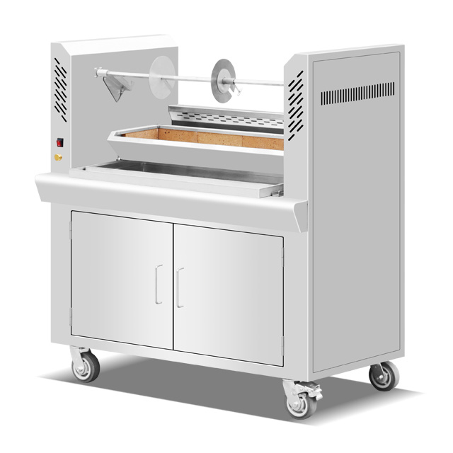 Stainless Steel Rotating Charcoal BBQ Grill EB-W87