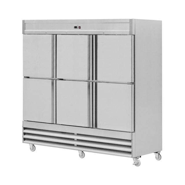 Refrigeration Equipment Commercial Stainless Steel  Dual temperature 6 Doors Upright Refrigerator Freezer BN-UC2040R3-F