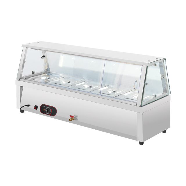 stainless steel glass food warmer display showcase BN-B27-A