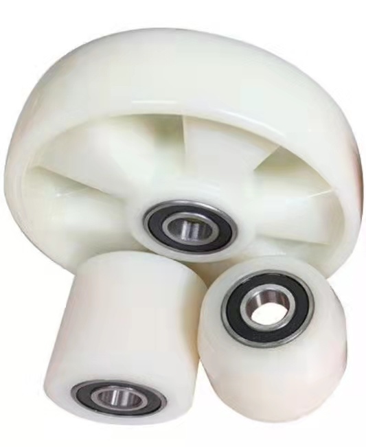 Fork lift pallet wheel