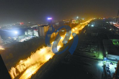 3.5km武汉沌阳高架桥爆破拆除 