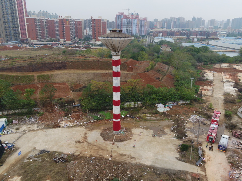 武汉市黄陂区38m水塔爆破拆除工程