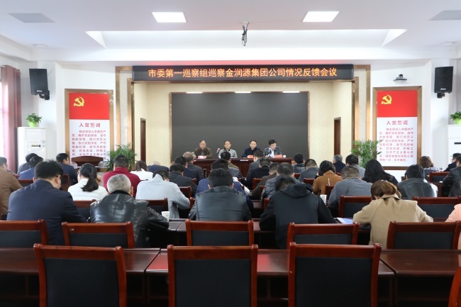 市委第一巡察組向金潤源集團公司反饋巡察情況