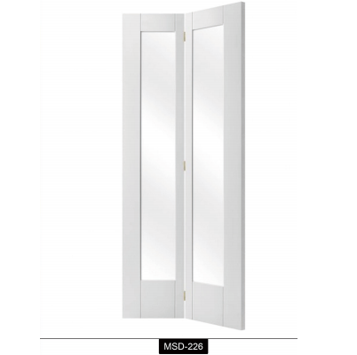 White color wooden folding door