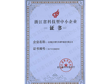 In 2017, he was awarded Zhejiang Science and Technology SME Certificate.