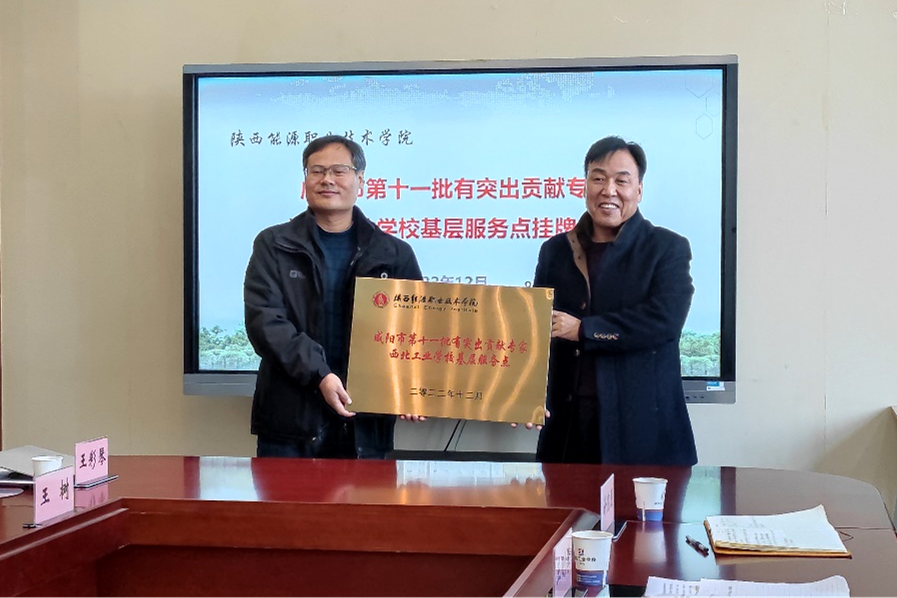 “咸陽市第十一批有突出貢獻(xiàn)專家西北工業(yè)學(xué)?；鶎臃?wù)點”掛牌活動